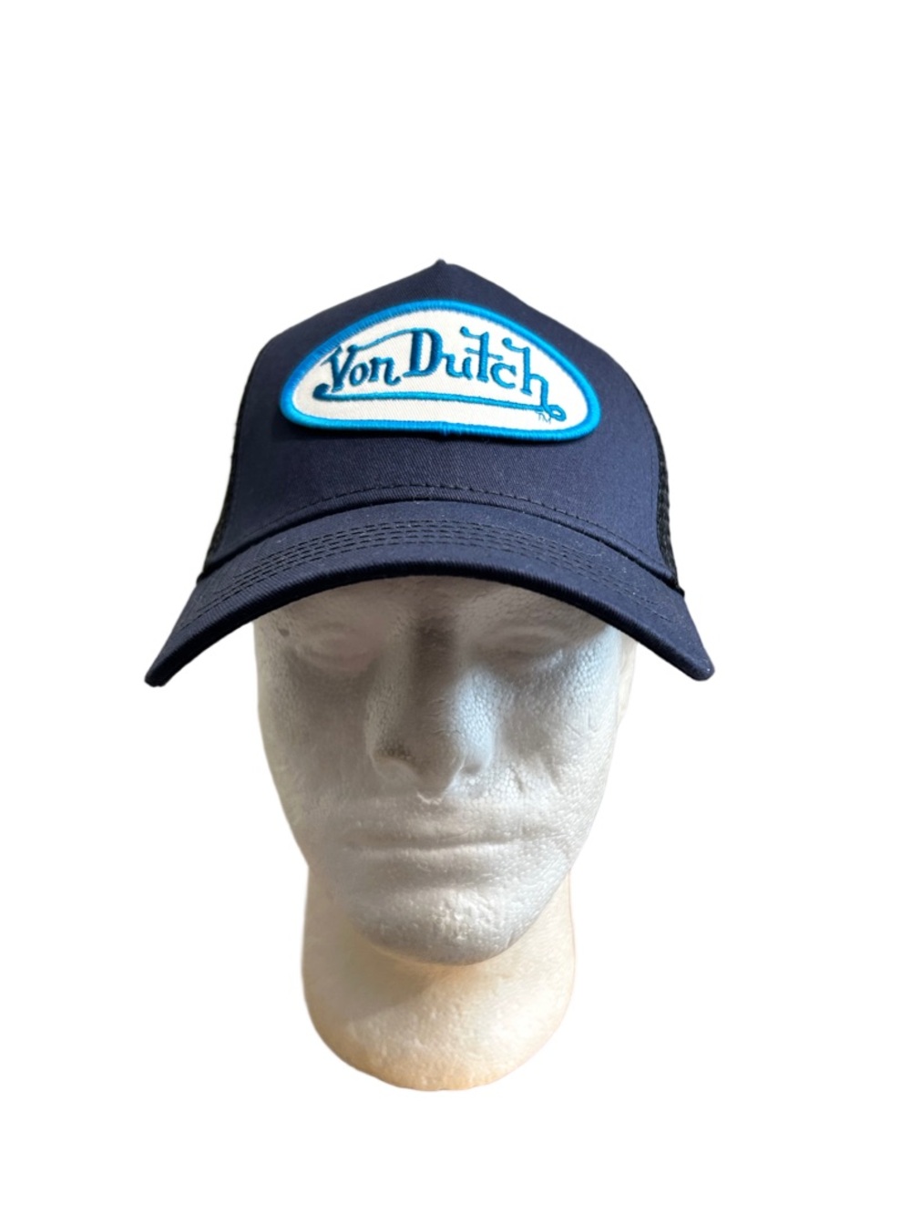 Von Dutch Navy Cap with Teal and White Patch